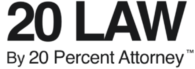 20 Law by 20 Percent Attorney Logo